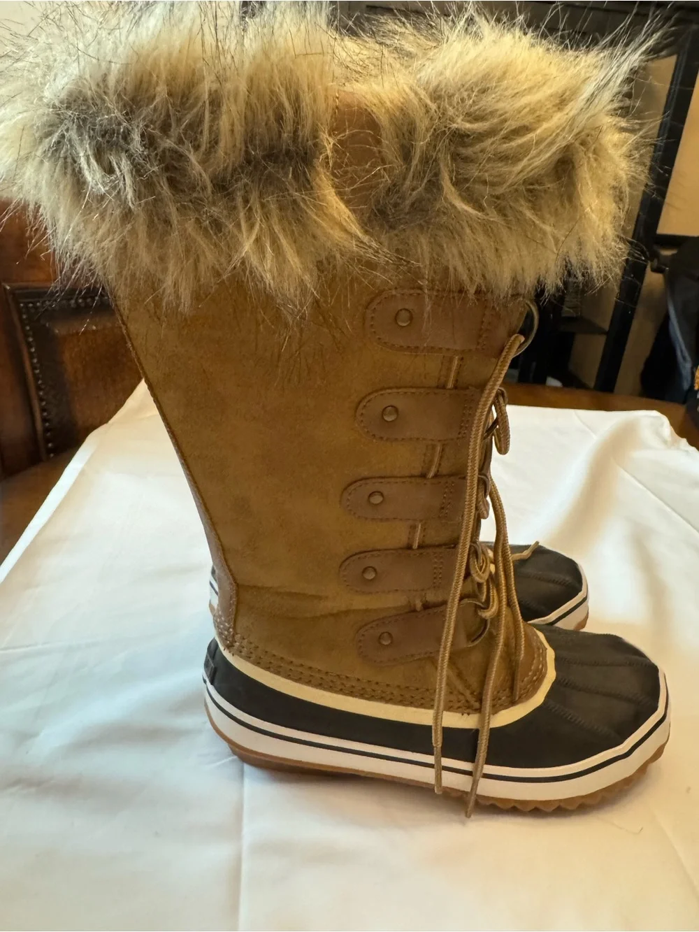 JBU Women's Faux-Fur Trim Winter Boots